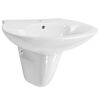 vidaXL Lavabo de pared de cer&aacute;mica blanco 690x520x210 mm