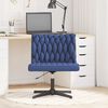 vidaXL Silla de oficina giratoria de tela azul