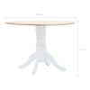 vidaXL Juego de comedor 5 piezas madera maciza de caucho blanco marrón