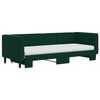 vidaXL Sof&aacute; cama nido con colch&oacute;n terciopelo verde oscuro 80x200 cm