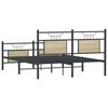 vidaXL Estructura de cama sin colch&oacute;n madera roble Sonoma 140x190 cm