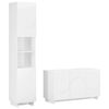 vidaXL Juego de Muebles de Ba&ntilde;o 2 uds. Blanco Madera de ingenier&iacute;a