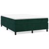 vidaXL Cama box spring con colch&oacute;n terciopelo verde oscuro 140x190 cm