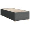 vidaXL Cama box spring con colch&oacute;n tela gris oscuro 80x200 cm