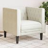 vidaXL Sillón Chesterfield de terciopelo blanco crema