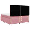 vidaXL Cama box spring con colch&oacute;n terciopelo rosa 200x200 cm