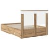 vidaXL Estructura de cama con cabecera Roble artesanal 120 x 190 cm