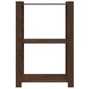 vidaXL Estanter&iacute;a de 3 niveles madera maciza pino marr&oacute;n 60x38x90 cm