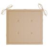 vidaXL Sillas de jard&iacute;n 6 uds madera maciza de teca cojines beige