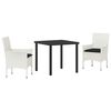 vidaXL Conjunto de Comedor de Jard&iacute;n 3 uds. rat&aacute;n sint&eacute;tico