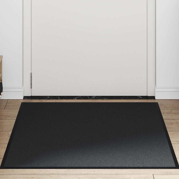 vidaXL Felpudo negro 80x120 cm