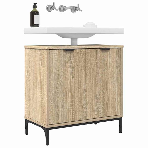 vidaXL Gabinete de Lavabo para Ba&ntilde;o Roble Sonoma 60,5 x 33,5 x 61 cm