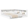 vidaXL Cama con Estanter&iacute;a Blanco 200 x 200 cm Madera contrachapada