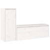 vidaXL Muebles para TV 2 piezas madera maciza de pino blanco