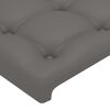 vidaXL Cabecero con orejas cuero sint&eacute;tico gris 147x16x118/128cm