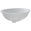 vidaXL Lavabo de ba&ntilde;o ovalado cer&aacute;mica blanco 47x39x21 cm