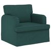 vidaXL Sof&aacute; 2 pcs Verde oscuro 144 x 80 x 85 cm tela