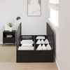 vidaXL Cama con almacenamiento Roble Negro 70 x 190 cm