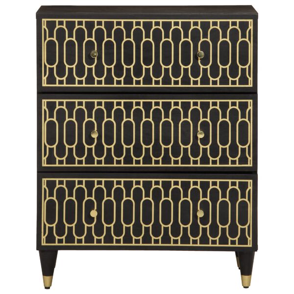 vidaXL Aparador 2 piezas madera maciza de mango 60x33x75 cm