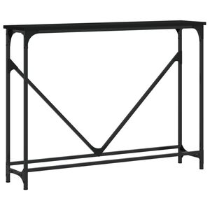 vidaXL Mesa consola madera de ingenier&iacute;a negra 102x22,5x75 cm
