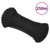 vidaXL Cuerda de trabajo polipropileno negro 6 mm 250 m