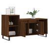 vidaXL Mueble para TV madera contrachapada marr&oacute;n roble 100x35x55 cm