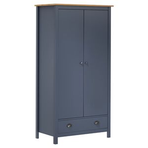 vidaXL Armario de 2 puertas Hill madera maciza pino gris 89x50x170cm