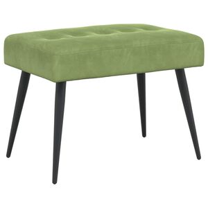 vidaXL Banco con tapicer&iacute;a con botones Verde claro 60 x 40 x 45 cm
