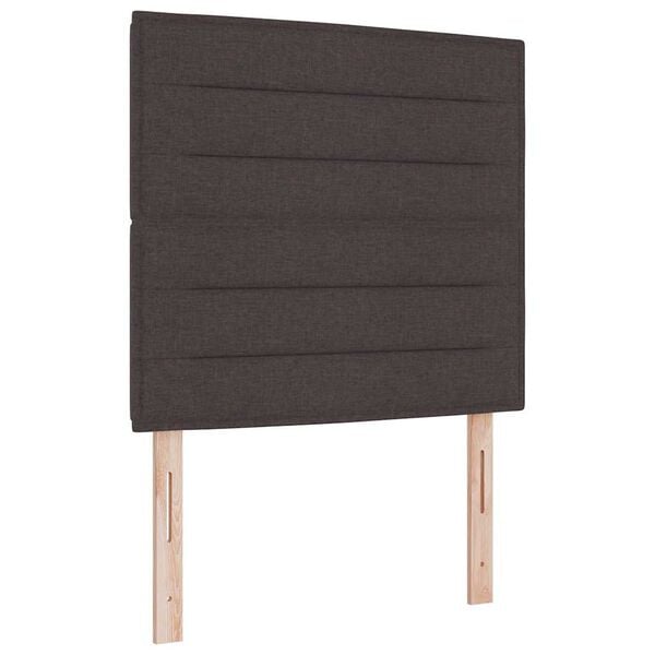 vidaXL Cama tipo Box Spring Marr&oacute;n Oscuro 100 x 200 cm tela
