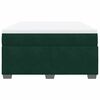 vidaXL Cama box spring con colch&oacute;n terciopelo verde oscuro 140x200 cm