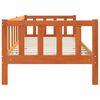 vidaXL Estructura de cama con cabecera Marr&oacute;n cera 90 x 190 cm