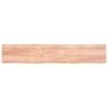 vidaXL Encimera ba&ntilde;o madera maciza tratada marr&oacute;n claro 220x40x(2-6)cm