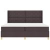 vidaXL Cama tipo Box Spring Marr&oacute;n Oscuro 200 x 200 cm tela