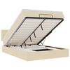 vidaXL Cama otomana con colch&oacute;n de tela color crema 140x190 cm