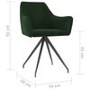vidaXL Sillas de comedor 2 unidades terciopelo verde oscuro