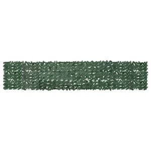 vidaXL Toldo para balc&oacute;n con hojas verde oscuro 400x75 cm