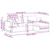 vidaXL Sof&aacute; Rosa Dimensiones generales: 228 x 134 x 80 cm (An x P x A)