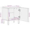 vidaXL Armario de Noche 2 pcs 40 x 33 x 46 cm Madera de mango maciza