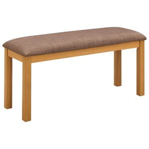 vidaXL Banca de Comedor 95 x 32 x 45 cm Madera de Roble S&oacute;lido Gris