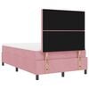 vidaXL Cama Box Spring LED con colch&oacute;n Rosa 120 x 200 cm tela
