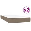 vidaXL Cama box spring con colch&oacute;n tela gris taupe 200x200 cm