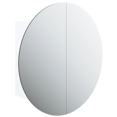 vidaXL Armario de baño con espejo redondo y LED blanco 47x47x17,5 cm