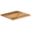 vidaXL Tablero de mesa borde natural madera maciza mango 80x80x3,8 cm