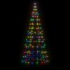 vidaXL &Aacute;rbol de Navidad en asta de bandera 200 LED de colores 180 cm