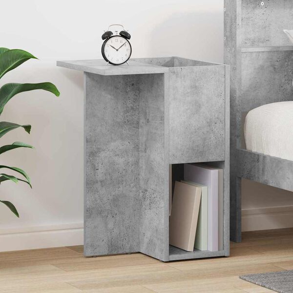 vidaXL Mesa Auxiliar Gris Concreto 35 x 40 x 55 cm