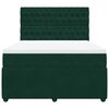 vidaXL Cama box spring con colch&oacute;n terciopelo verde oscuro 140x200 cm