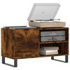 vidaXL Mueble de discos madera de ingeniería roble ahumado 85x38x48 cm