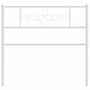 vidaXL Cabecero de repuesto de metal blanco 75 cm