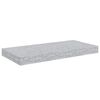 vidaXL Estantes flotantes pared 2 uds MDF gris hormig&oacute;n 50x23x3,8 cm