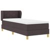 vidaXL Cama tipo Box Spring con colch&oacute;n Marr&oacute;n Oscuro 80 x 200 cm tela